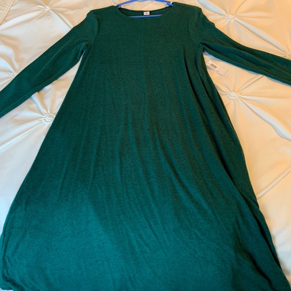 NWT Old Navy Green Sweater Dress Medium Tall
